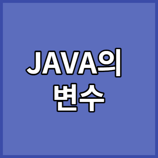 JAVA의 변수