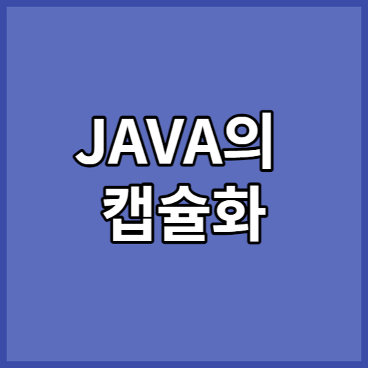 JAVA의 캡슐화